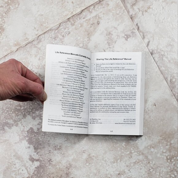 5th Edition Citizens Life Reference Manual w/ New Testament Go Therefore Inc - Picture 9 of 16